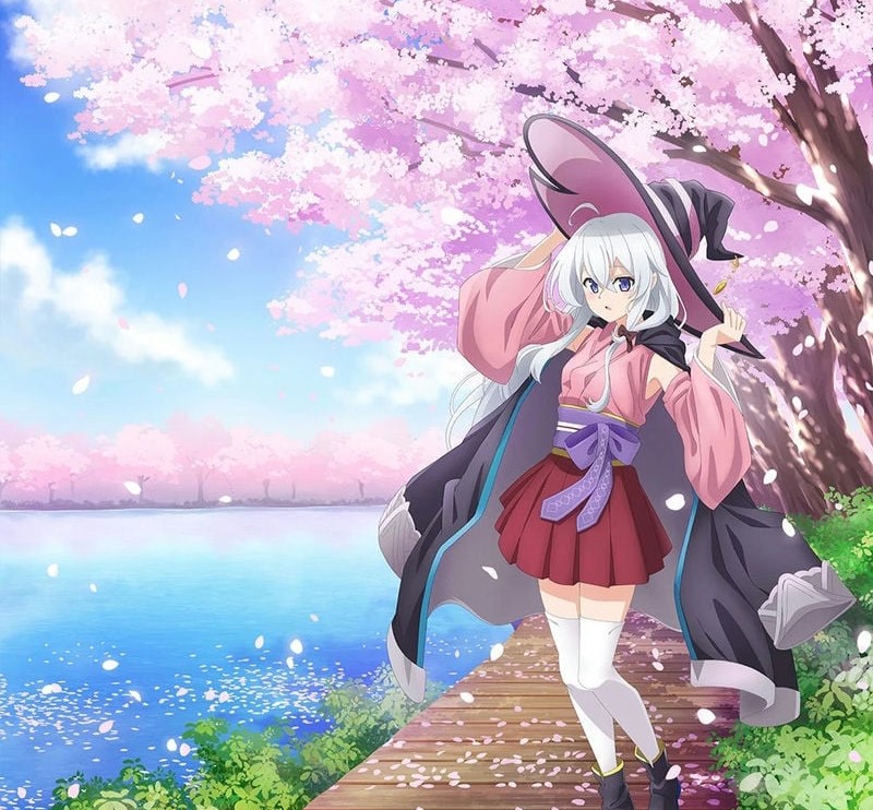 ảnh anime elaina hoa anh đào