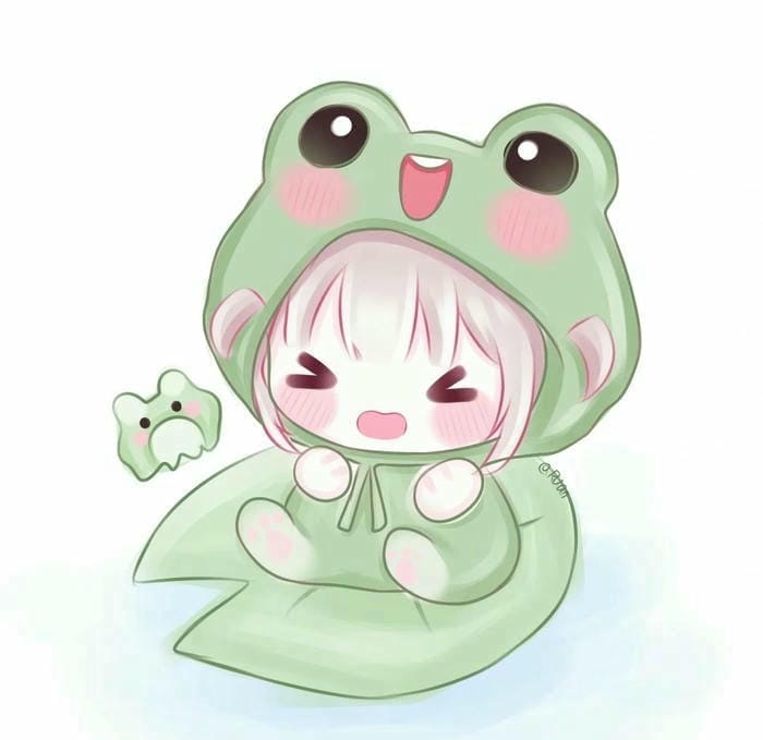 avatar ếch xanh cute