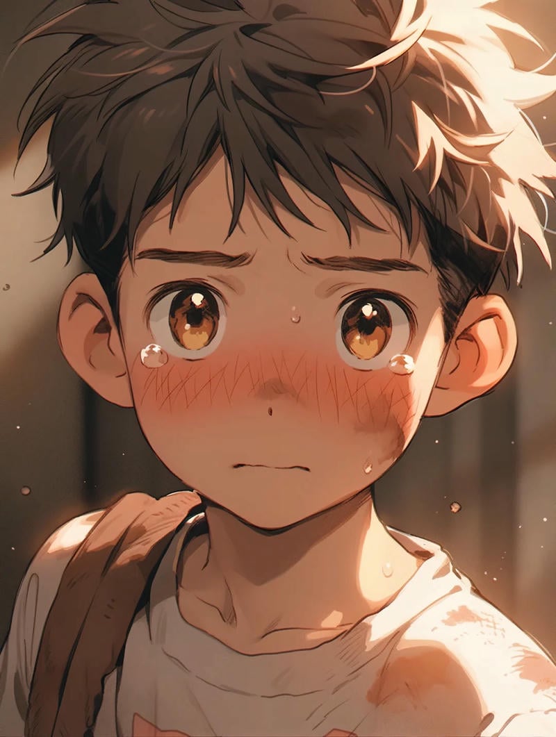 avatar sad anime má đỏ