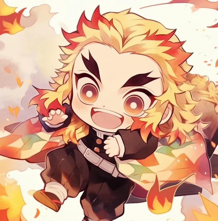 Ảnh chibi Rengoku dễ thương và ngầu