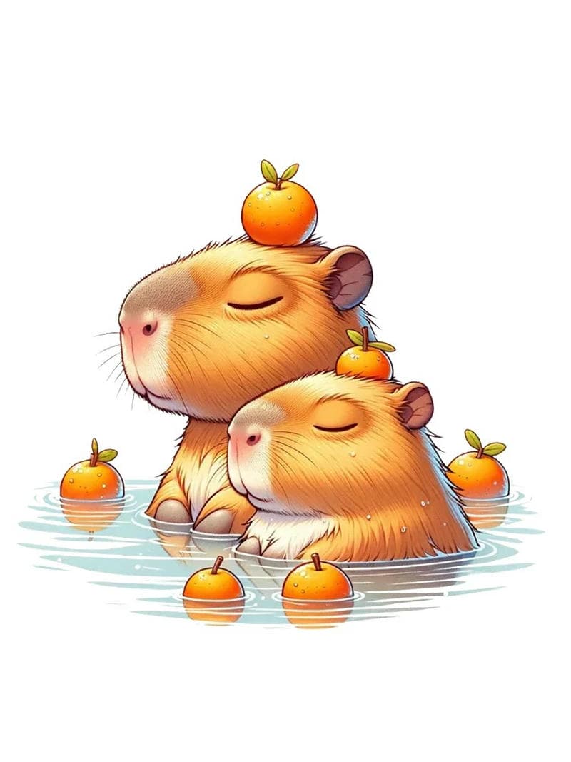 Capybara cute nằm tắm nắng