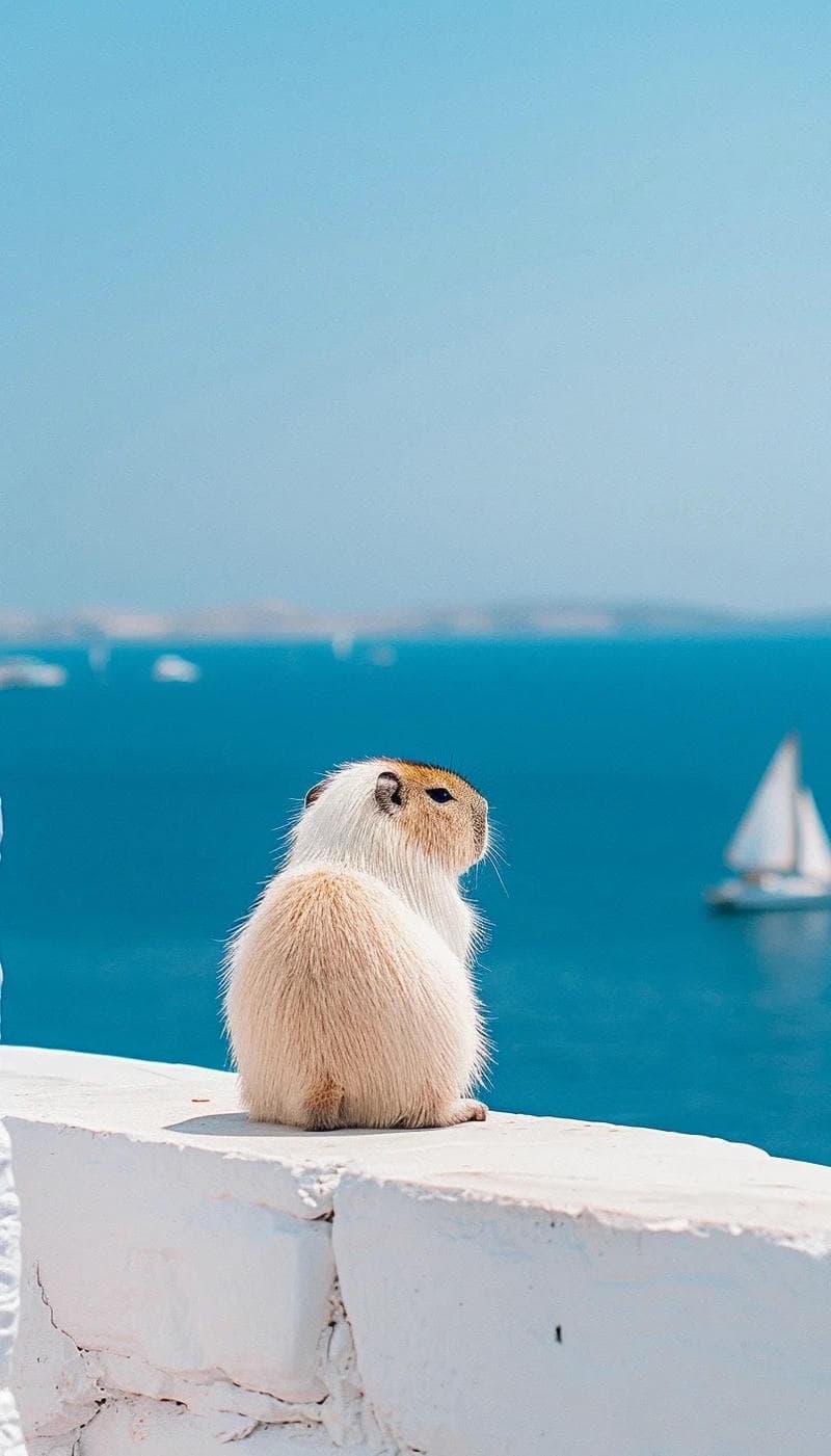 Capybara đáng yêu hòa mình vào thiên nhiên