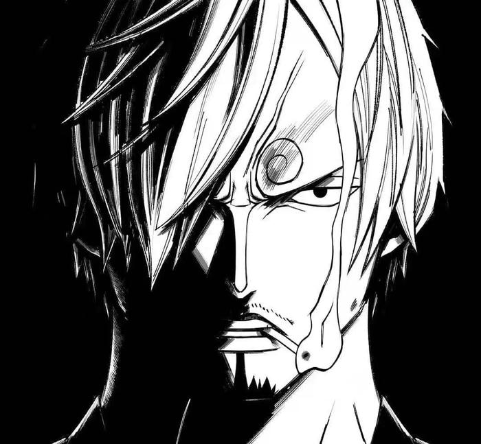 Hình Sanji trắng đen cực ngầu