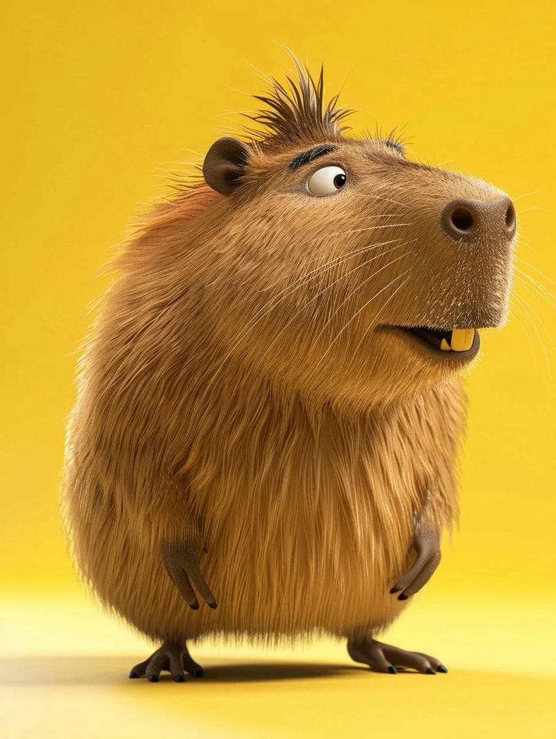 Hình nền capybara cười ngộ nghĩnh