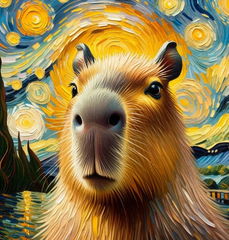 Hình nền capybara ngộ nghĩnh