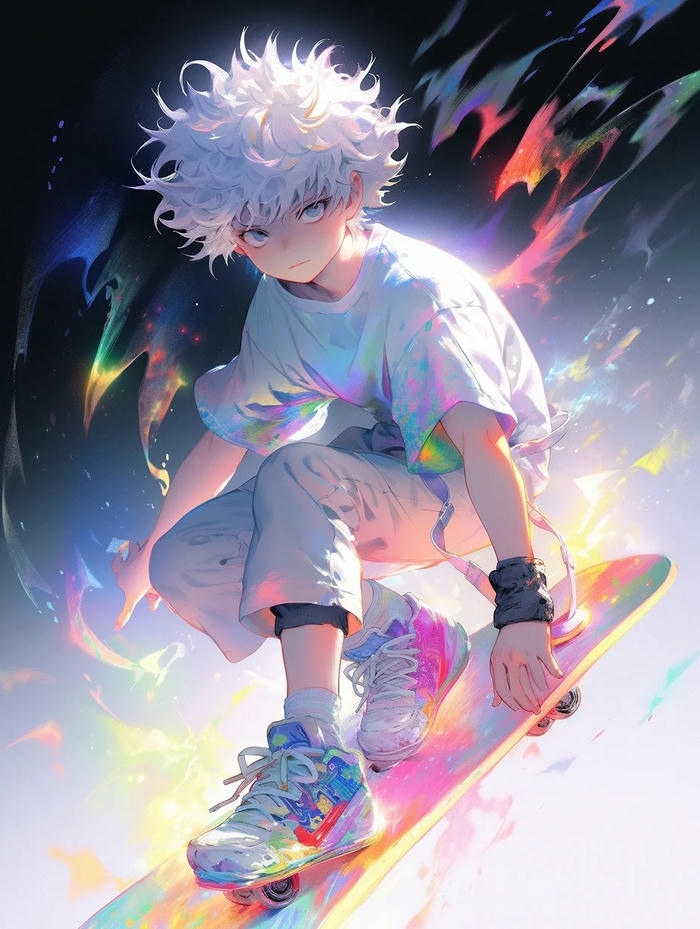 Killua với biểu cảm sắc lạnh