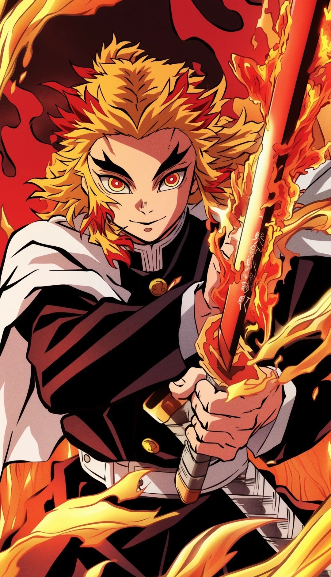 ảnh Rengoku cầm kiếm