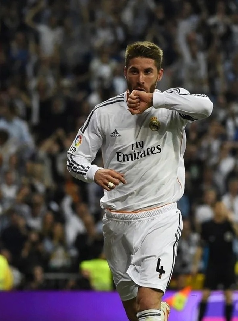 ảnh Sergio Ramos khi ghi bàn