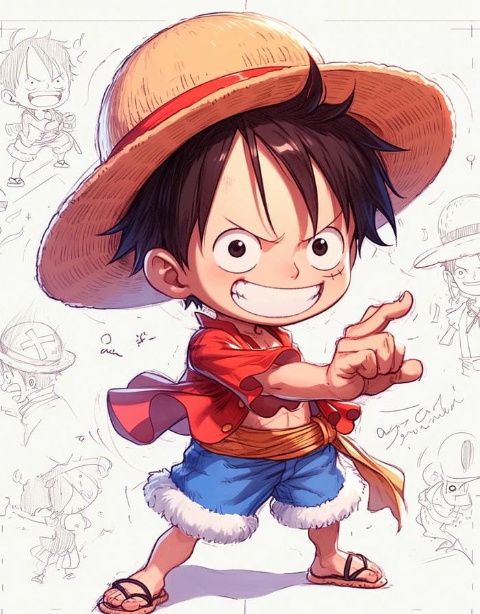 ảnh anime luffy cute