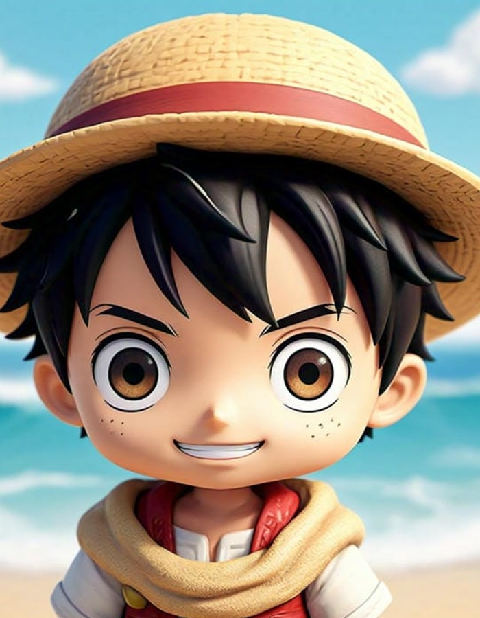 anh luffy chibi