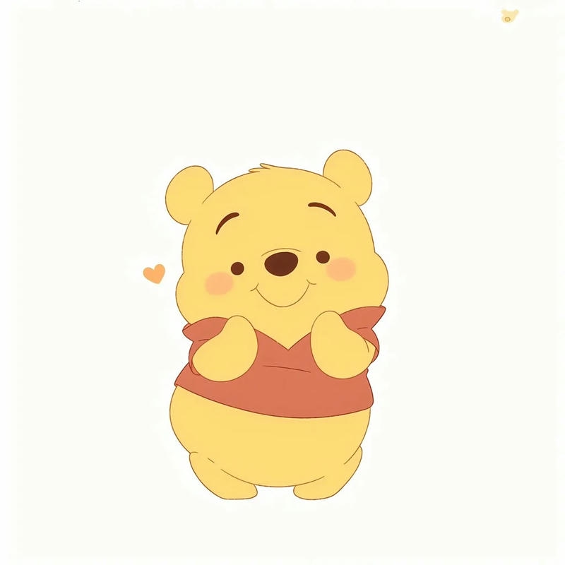 gấu pooh chibi ngộ nghĩnh