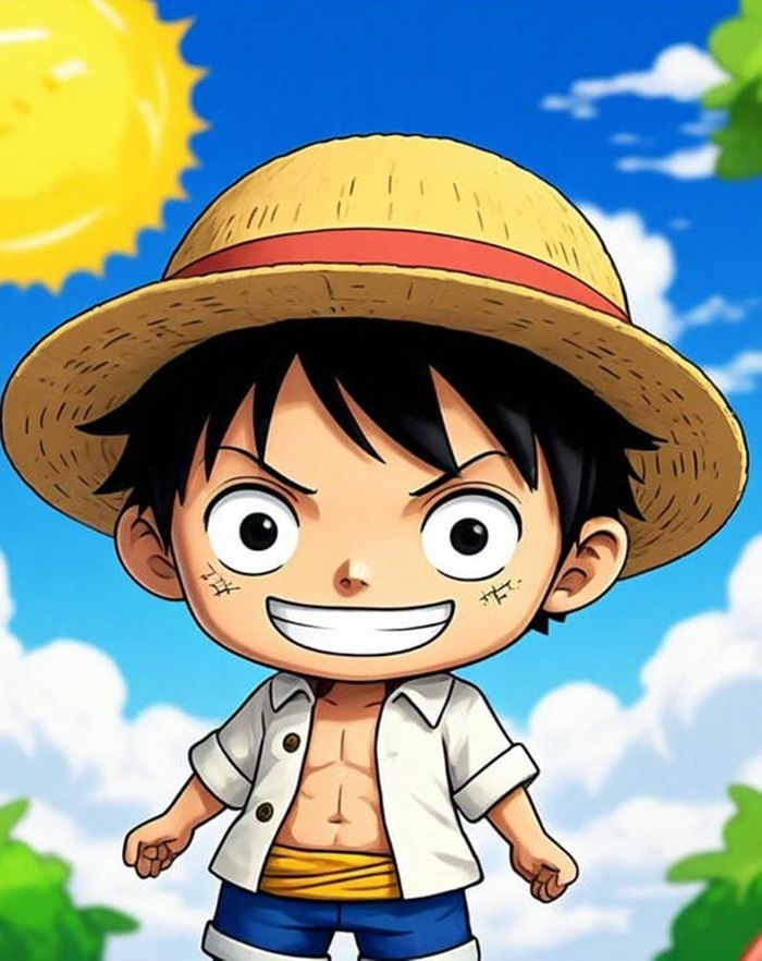 hinh anh luffy chibi