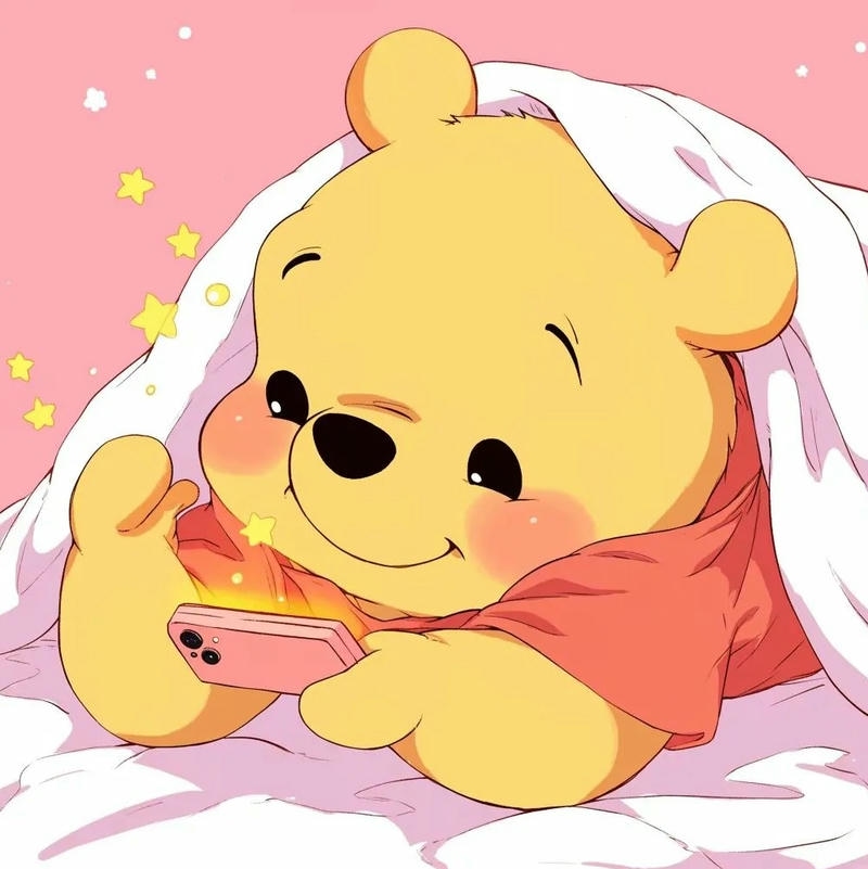 hình gấu pooh chibi