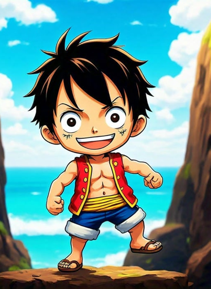 hinh luffy chibi