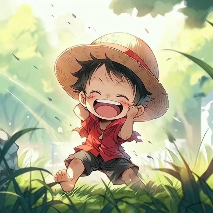 hình luffy chipi cute