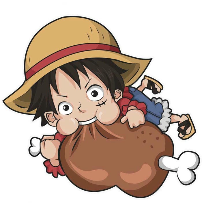 hinh luffy chipi đáng yêu