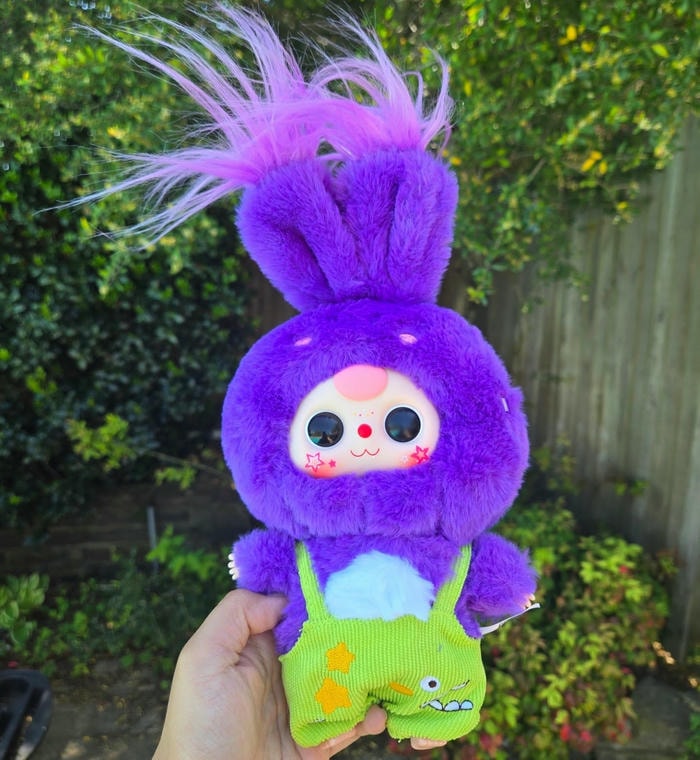 hình nền baby three tím thuần