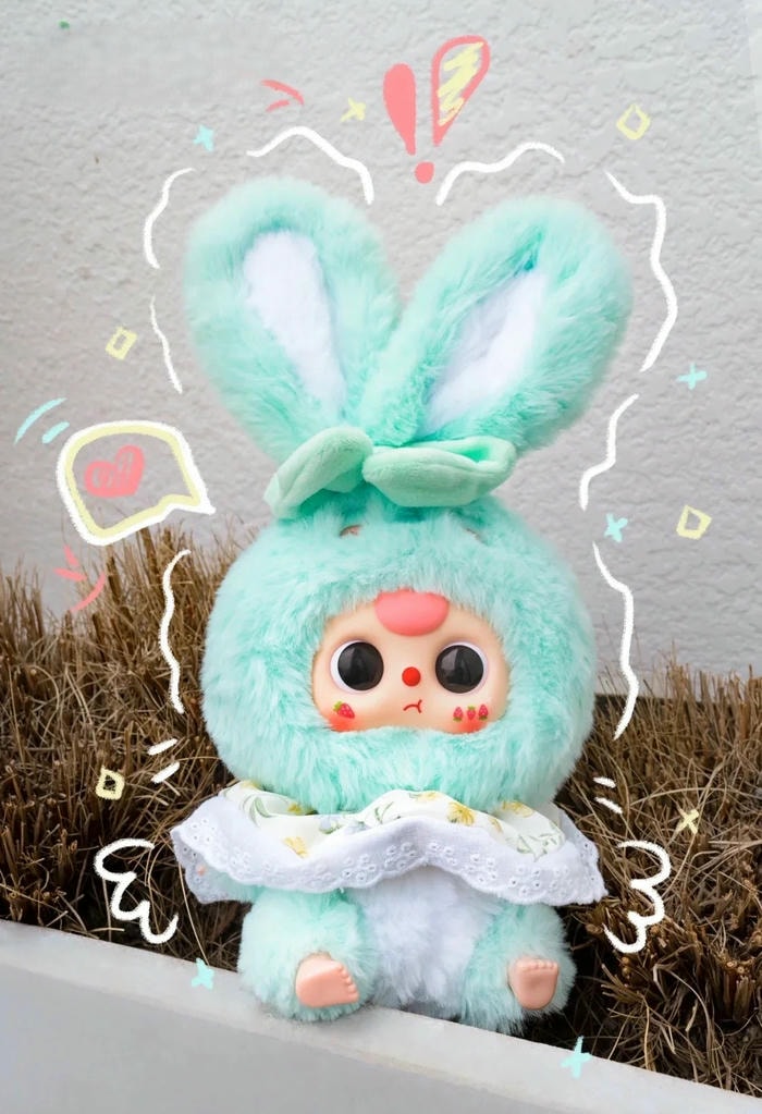 hình nền baby three xanh ngọc