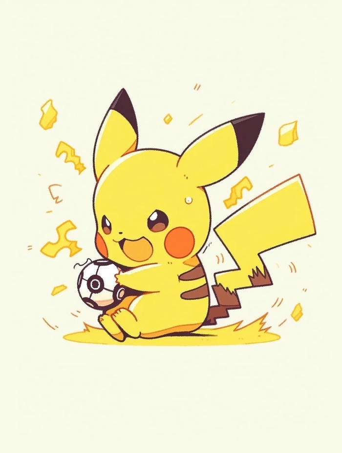 hình vẽ pikachu cute