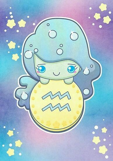 ảnh chibi cung bảo bình cực cute