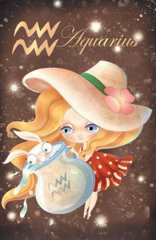 ảnh chibi cung bảo bình cực đáng yêu