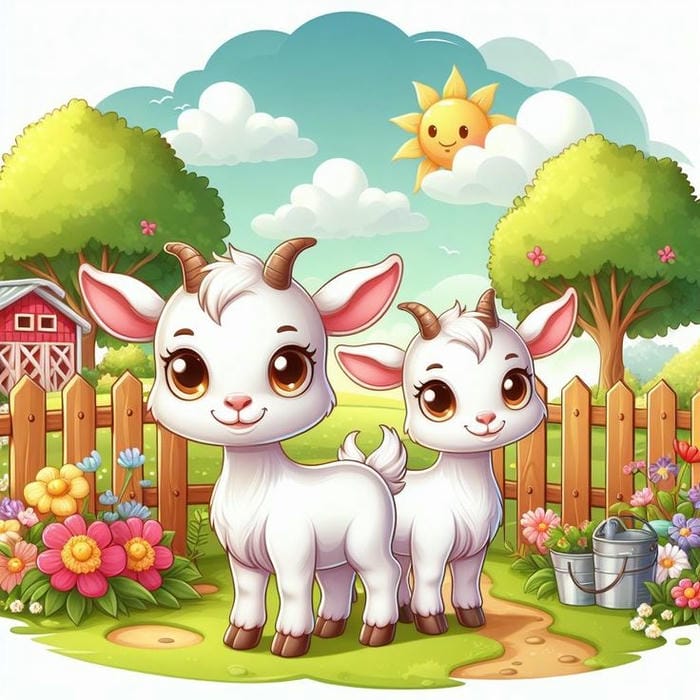 ảnh chibi dê dễ thương