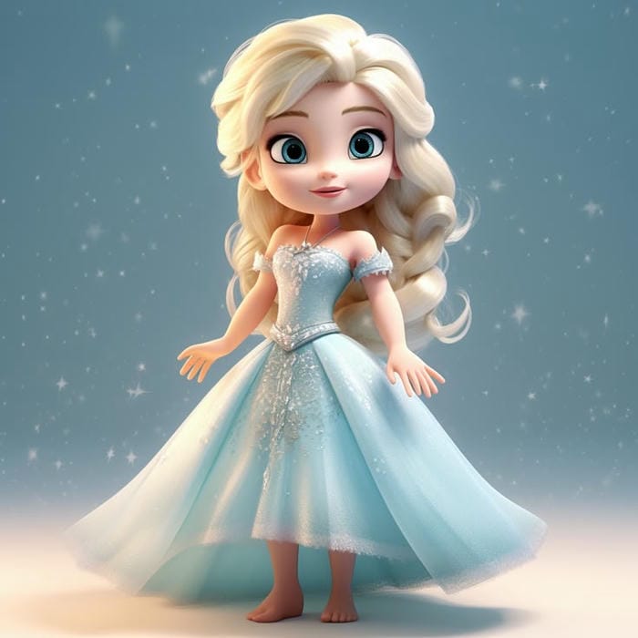 ảnh chibi elsa dễ thương