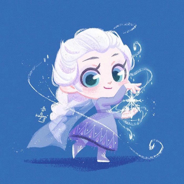 ảnh chibi elsa siêu cute