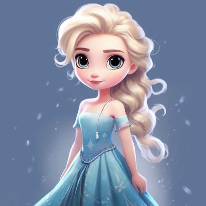 ảnh chibi elsa siêu xinh