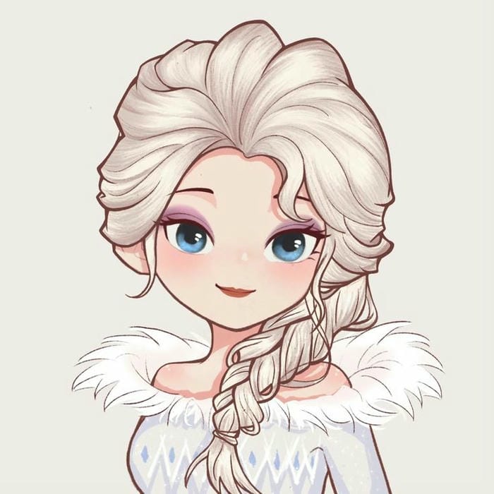 ảnh chibi elsa xinh đep