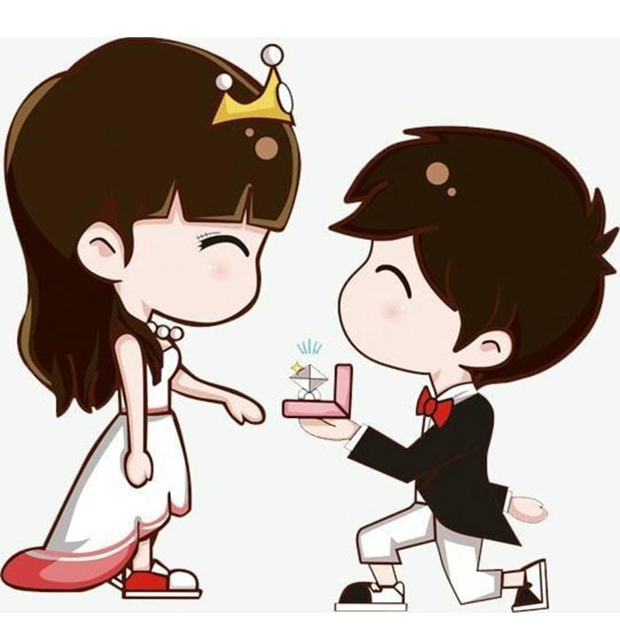 ảnh cô dâu chú rể chibi siêu đáng yêu