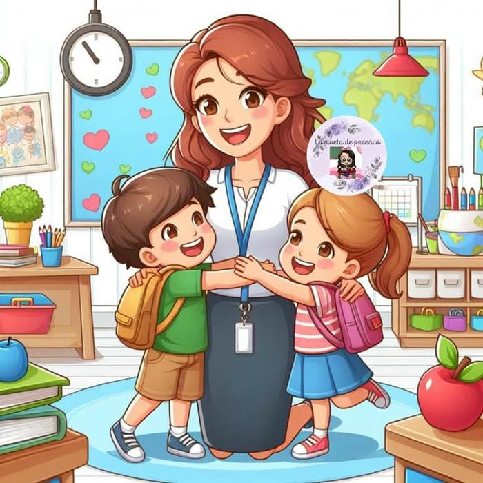 ảnh cô giáo và học sinh chibi đẹp