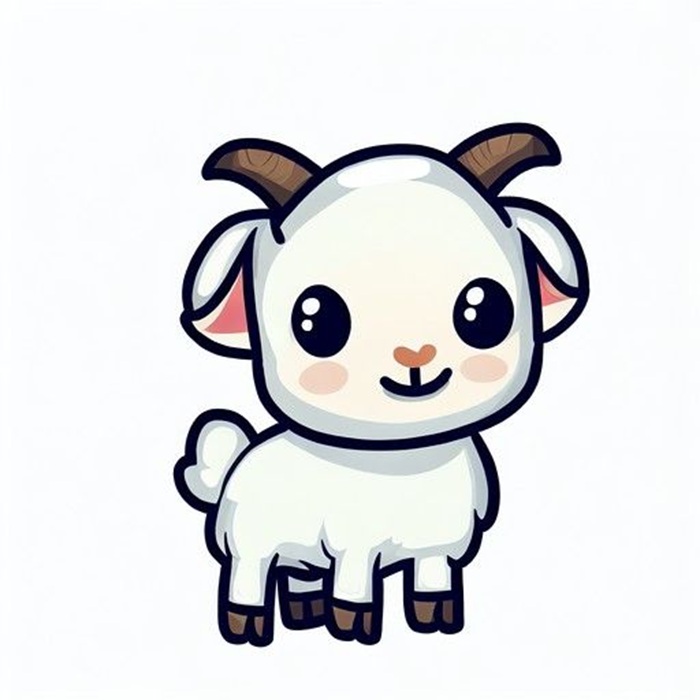 ảnh con dê chibi cute nhất