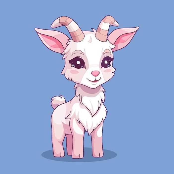 ảnh con dê chibi dễ thương