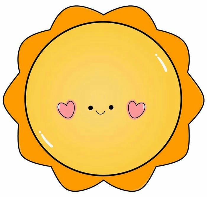 ảnh mặt trời chibi cực đáng yêu