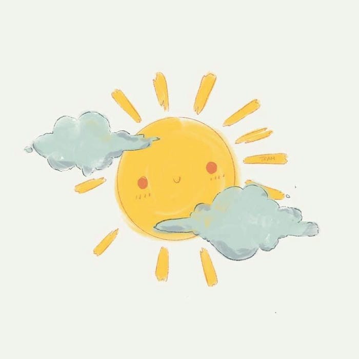 ảnh mặt trời chibi đáng yêu