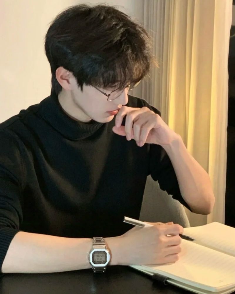 ảnh trai đẹp đeo kính nghĩ