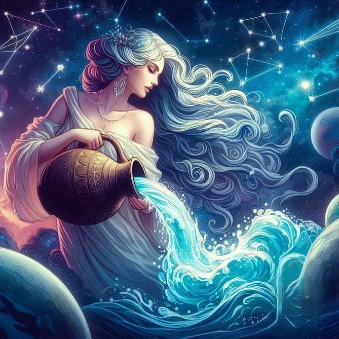 bảo bình chibi nữ cực đẹp