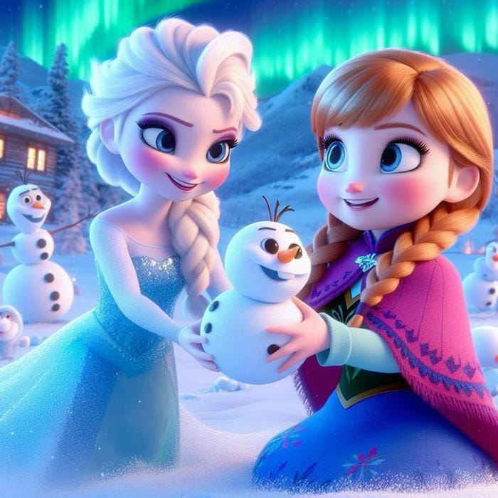 chibi elsa and anna