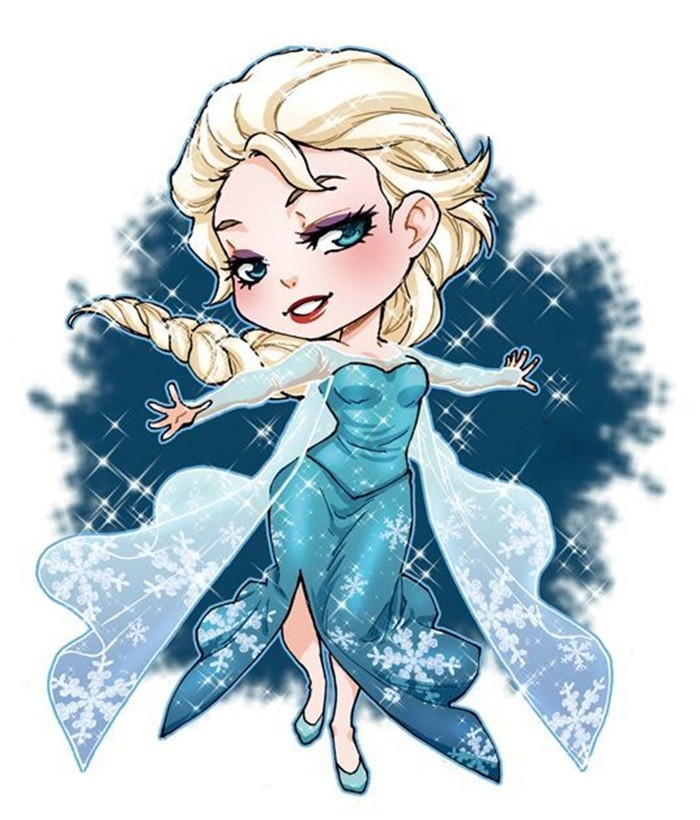 chibi elsa cực đáng yêu