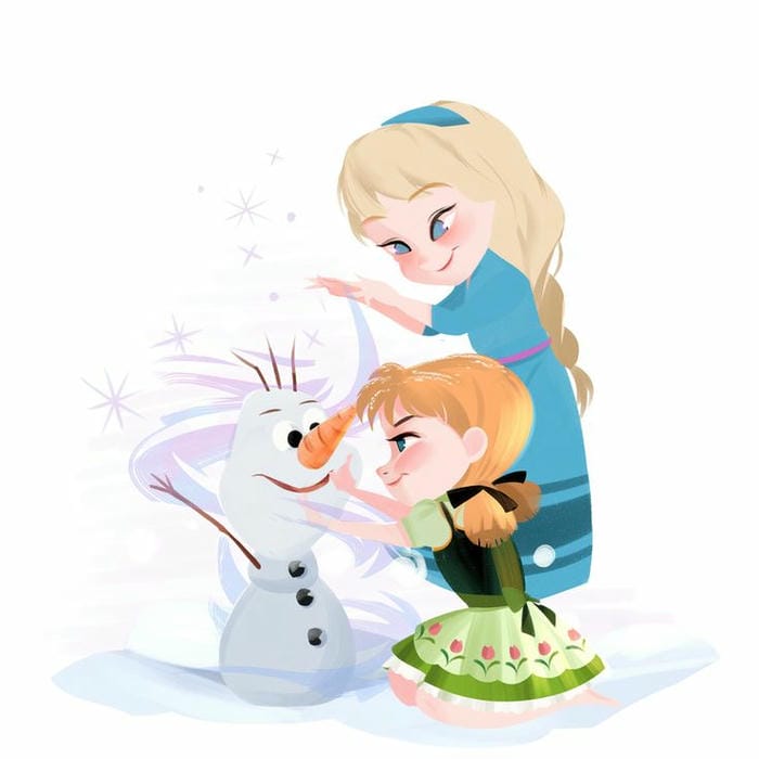 chibi elsa cute cực