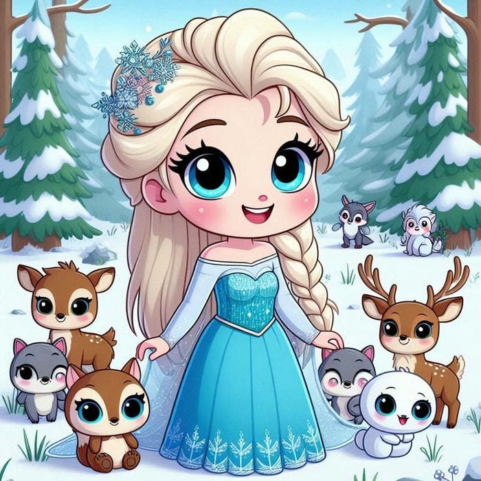 chibi elsa đáng yêu