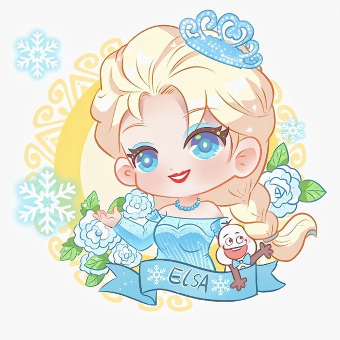 chibi elsa đep cực