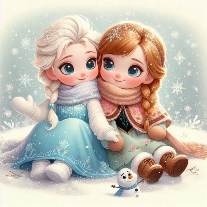 chibi elsa va anna đẹp nhất