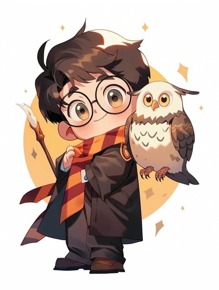 chibi harry potter cực đáng yêu