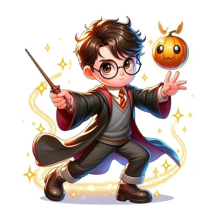 chibi harry potter cut