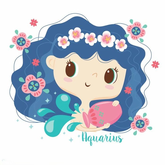 cung bảo bình chibi cực cute