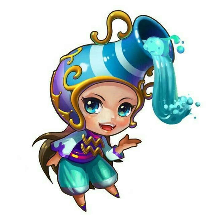 cung bảo bình chibi siêu cute