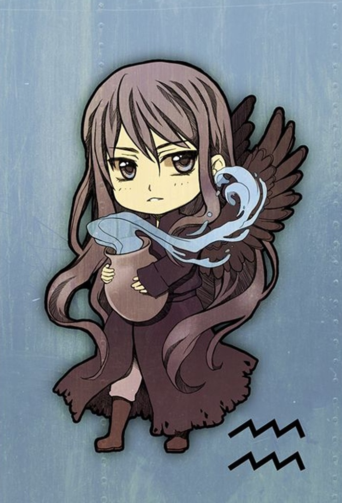 cung bảo bình chibi