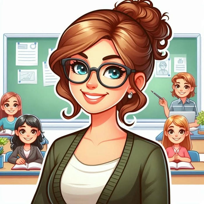 hình ảnh chibi cô giáo đep